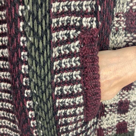 NWOT YIGAL AZROUEL Cardigan S Mohair Merino-Wool Colorblock Patchwork Open Thick - Picture 5 of 13